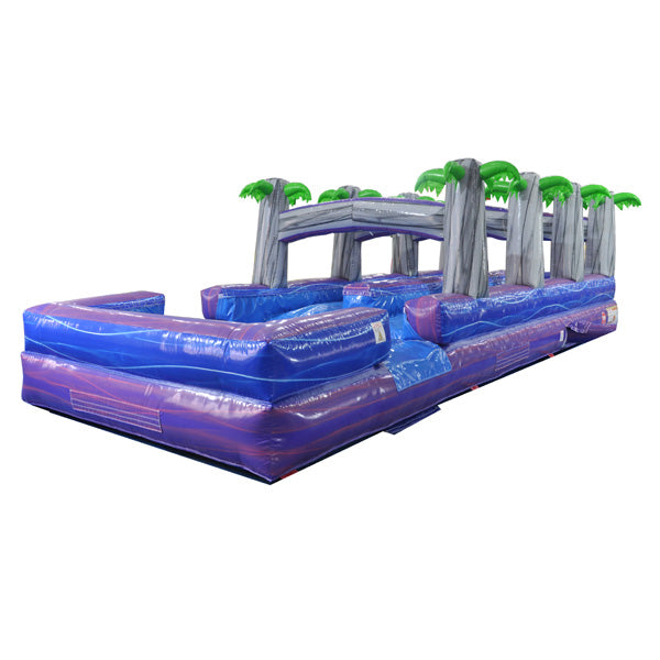 22'H 2-Lane Purple Screamer Slide w/ Slip n Splash