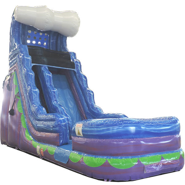 21'H Purple Slide With Pool
