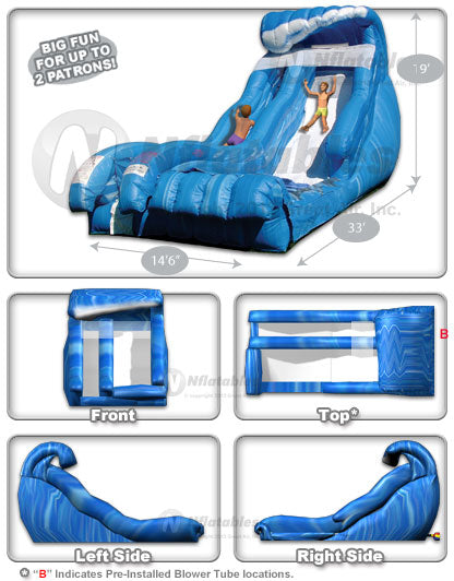 Wild Wave Jr.™ (19’) Water Slide w/ Pool