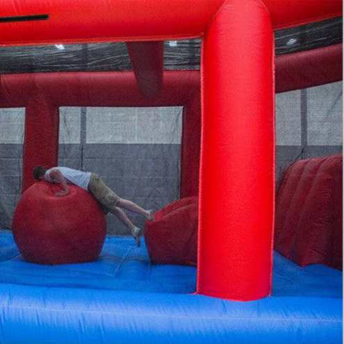 Red Inflatable Obstacle Course - Wipeout Game