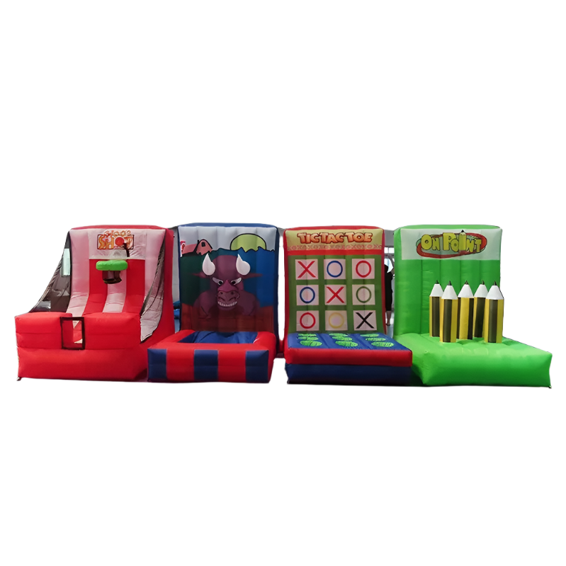 Inflatable 4-in-1 Sports Game - Interactive Family Carnival Shooting Game for Kids