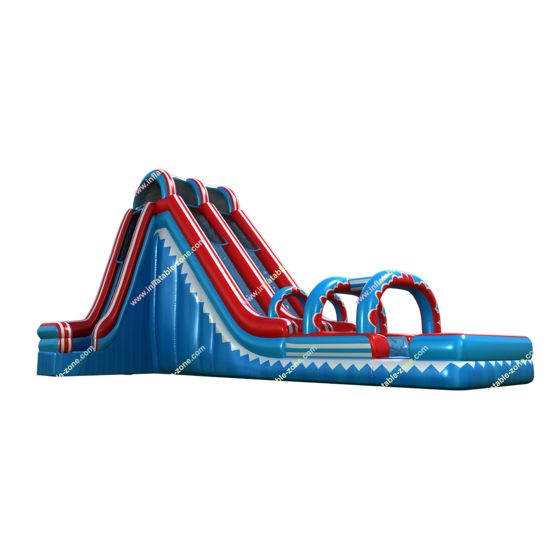 Inflatable Water Slide - Double Arch Blow Up Water Slide for Summer Parties