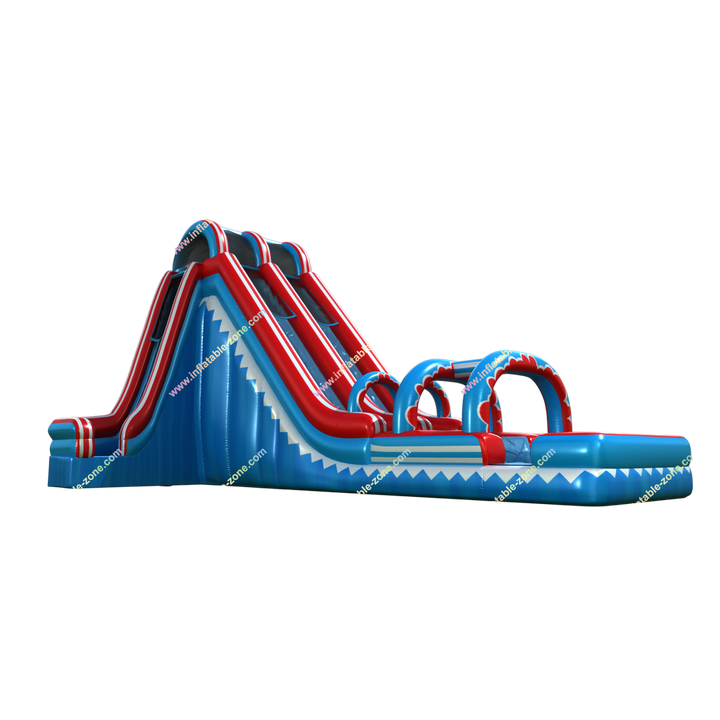 Inflatable Water Slide - Double Arch Blow Up Water Slide for Summer Parties