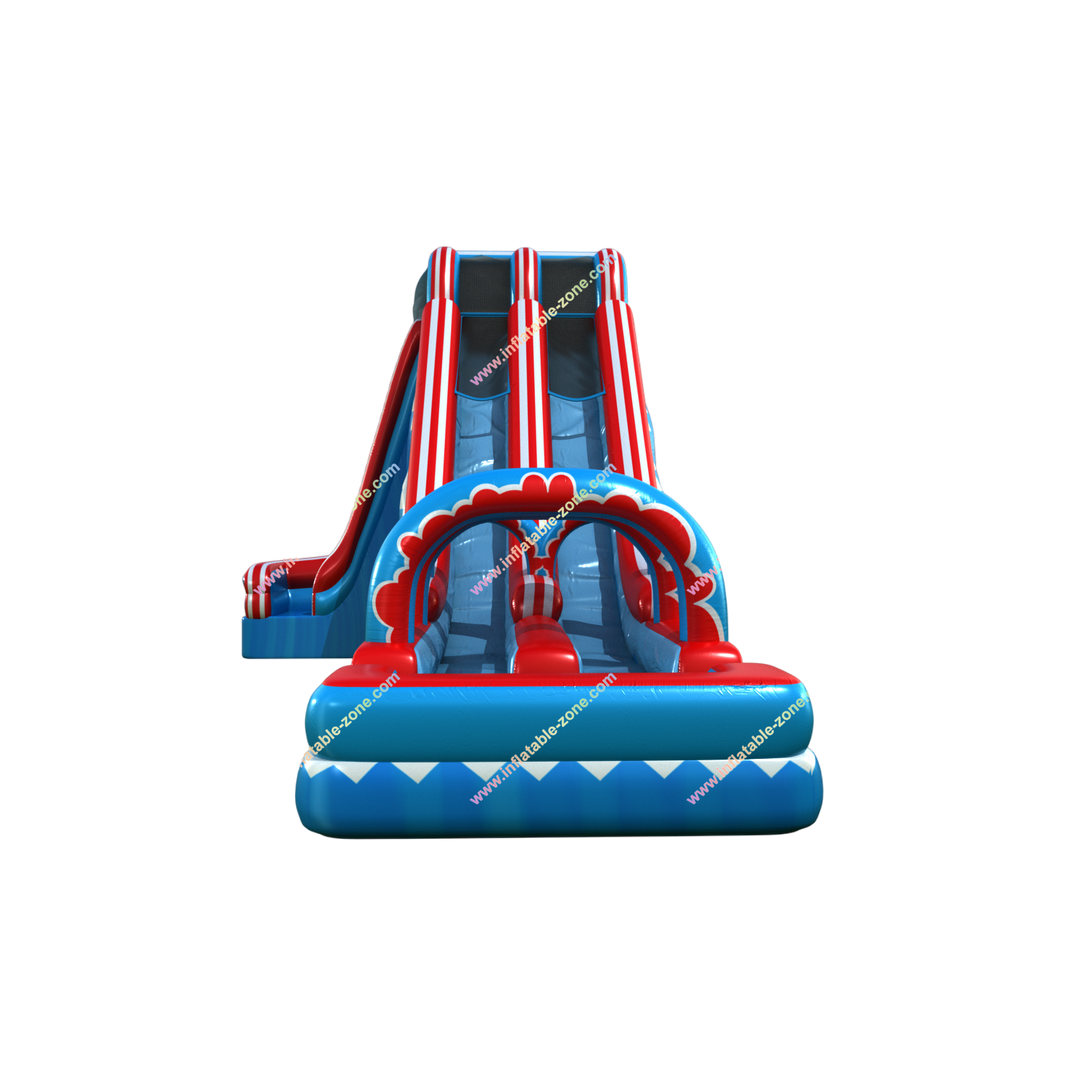 Inflatable Water Slide - Double Arch Blow Up Water Slide for Summer Parties