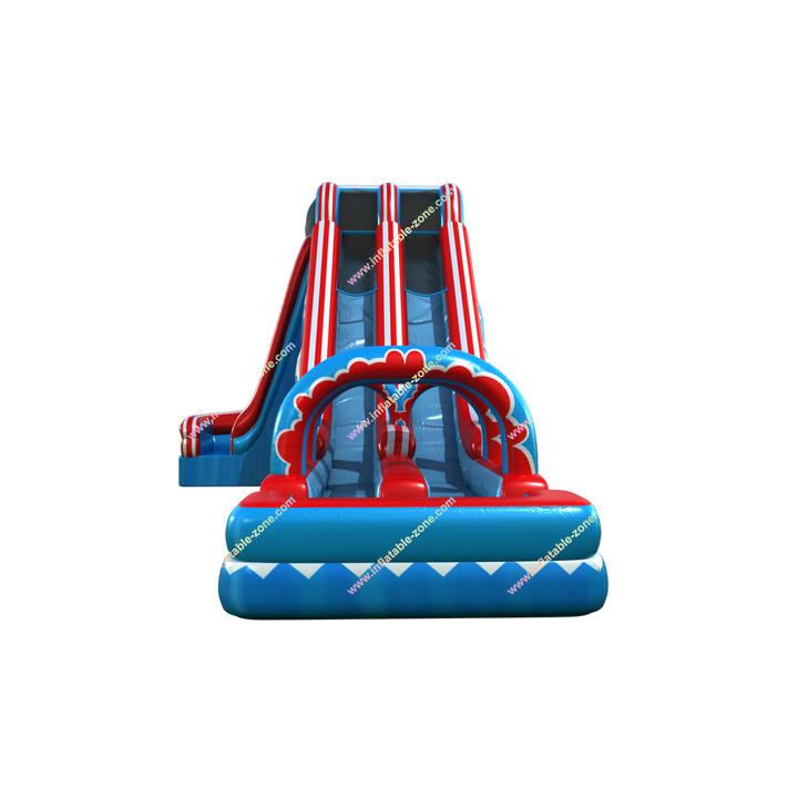 Inflatable Water Slide - Double Arch Blow Up Water Slide for Summer Parties