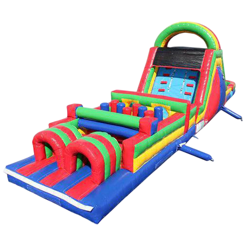 Inflatable Obstacle Course - Outdoor Adult Run with Water Noodle Hurdles