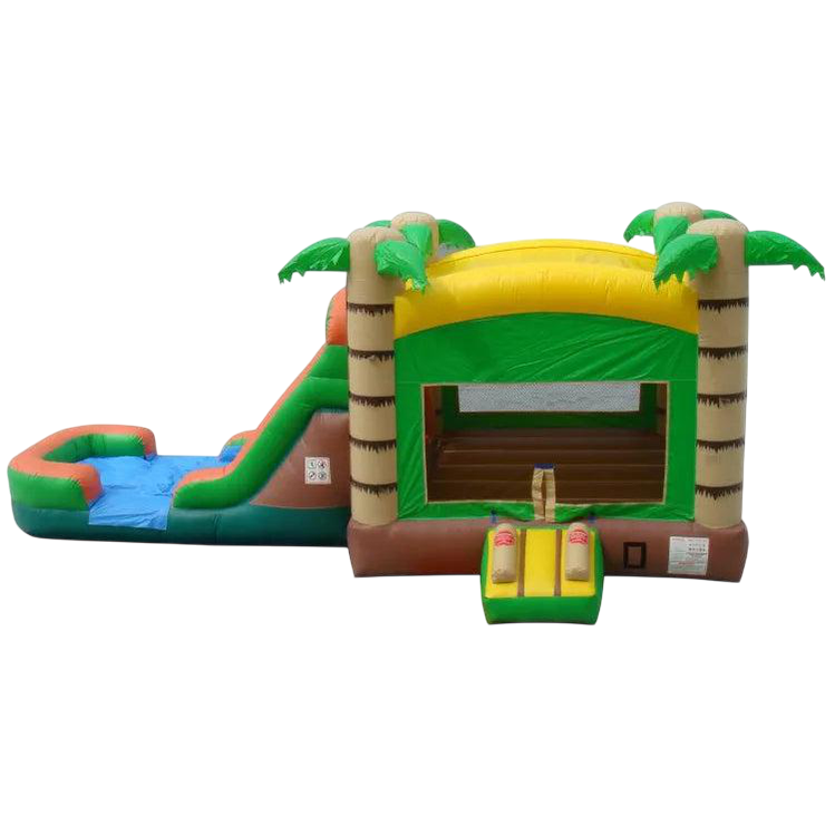 Jungle Bounce House with Slide - Inflatable Jumping Splash Combo for Parties