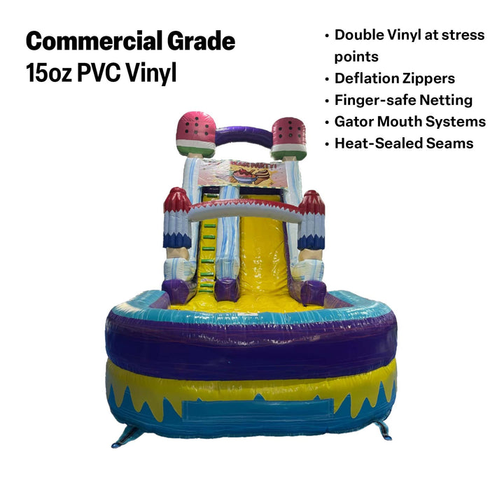 19'H Ice Cream Slide Wet n Dry with Removable Art Panel