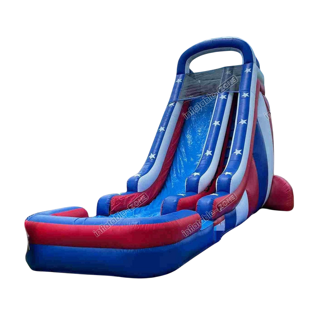 Mega Splash Inflatable Water Slide - Red White Blue Stars And Stripes Waterslide Pool