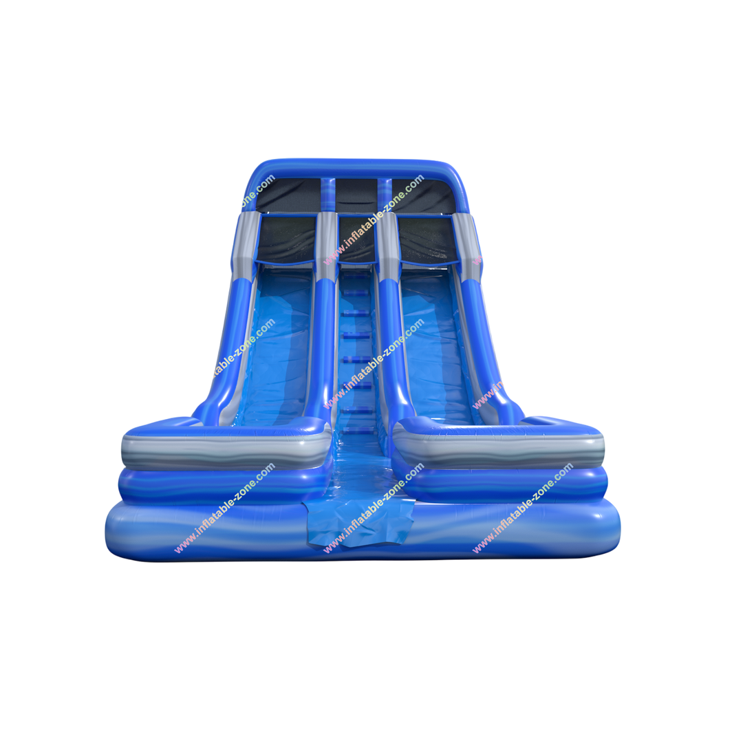 Double Water Slide Inflatable - Fun Backyard Outdoor Water Entertainment for Kids