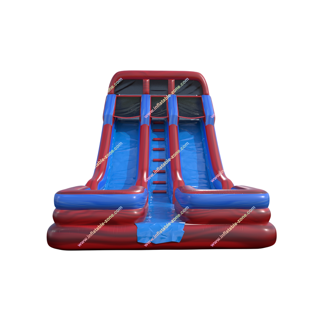 Dual Lane Inflatable Water Slide - Large Splash Park Playground for Endless Fun