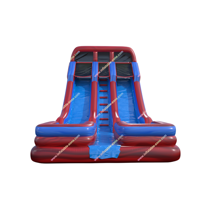 Dual Lane Inflatable Water Slide - Large Splash Park Playground for Endless Fun