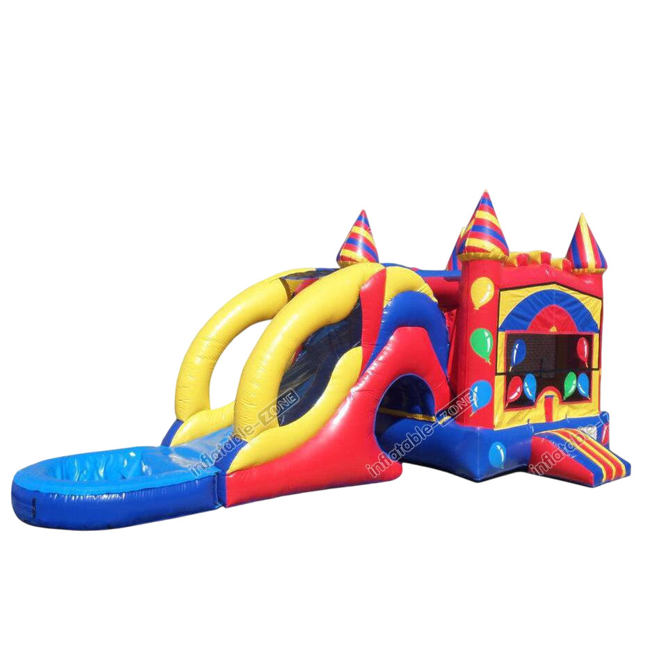 Inflatable Bounce House with Water Slide and Pool - Commercial Jumping Castle Birthday Combo