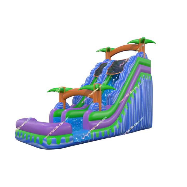 Inflatable Water Slide with Splash Pool - Portable Outdoor Bounce Fun