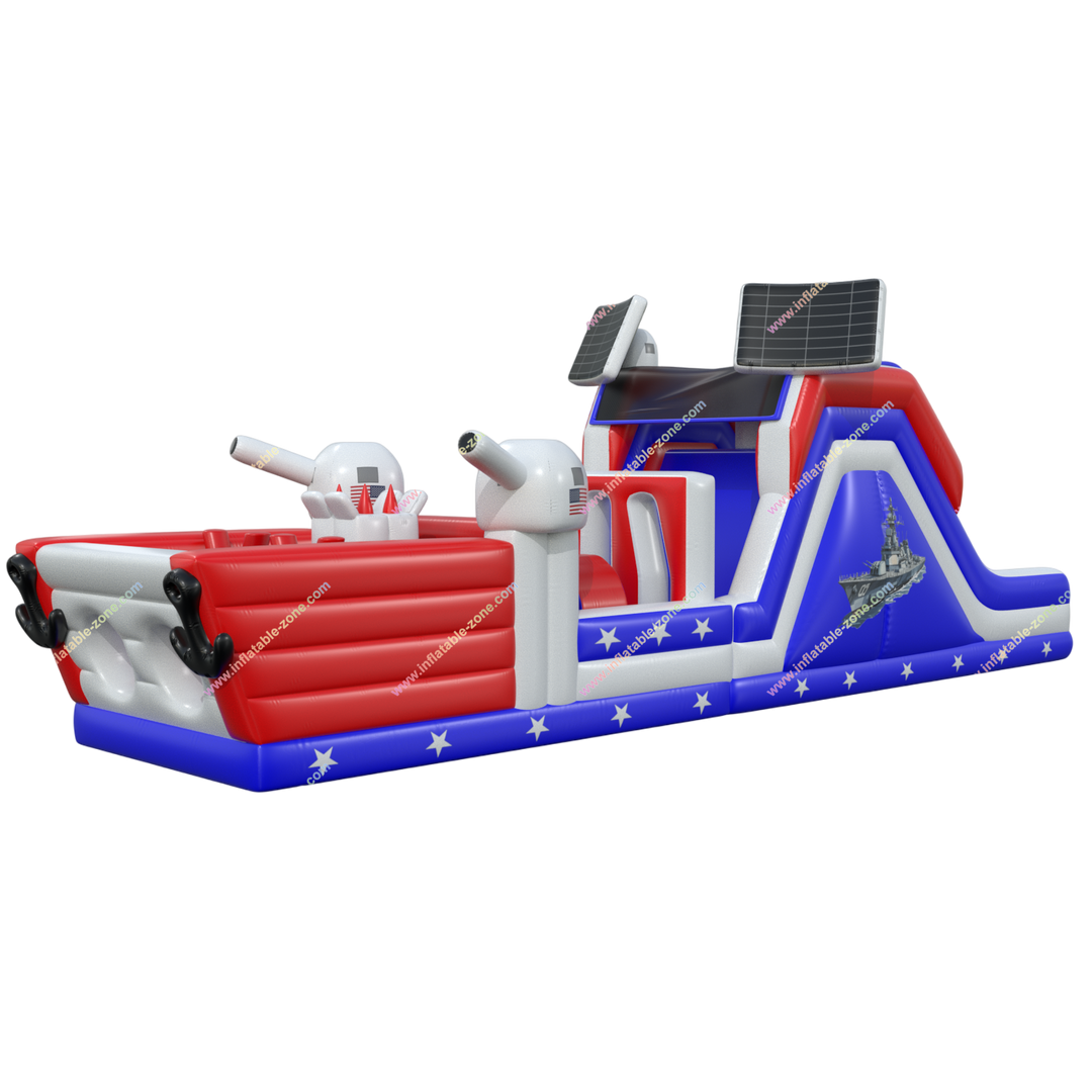 Inflatable American Battleship Obstacle Course - Outdoor Assault Theme Park