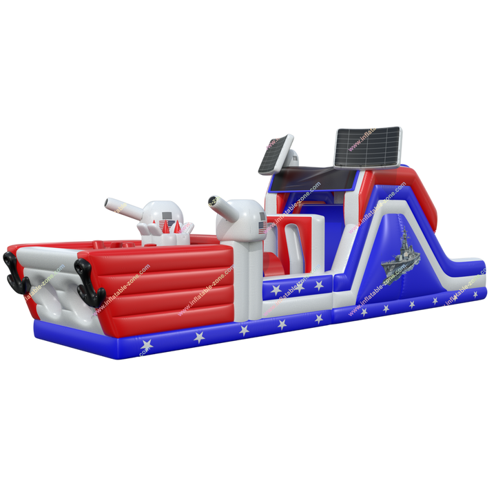 Inflatable American Battleship Obstacle Course - Outdoor Assault Theme Park