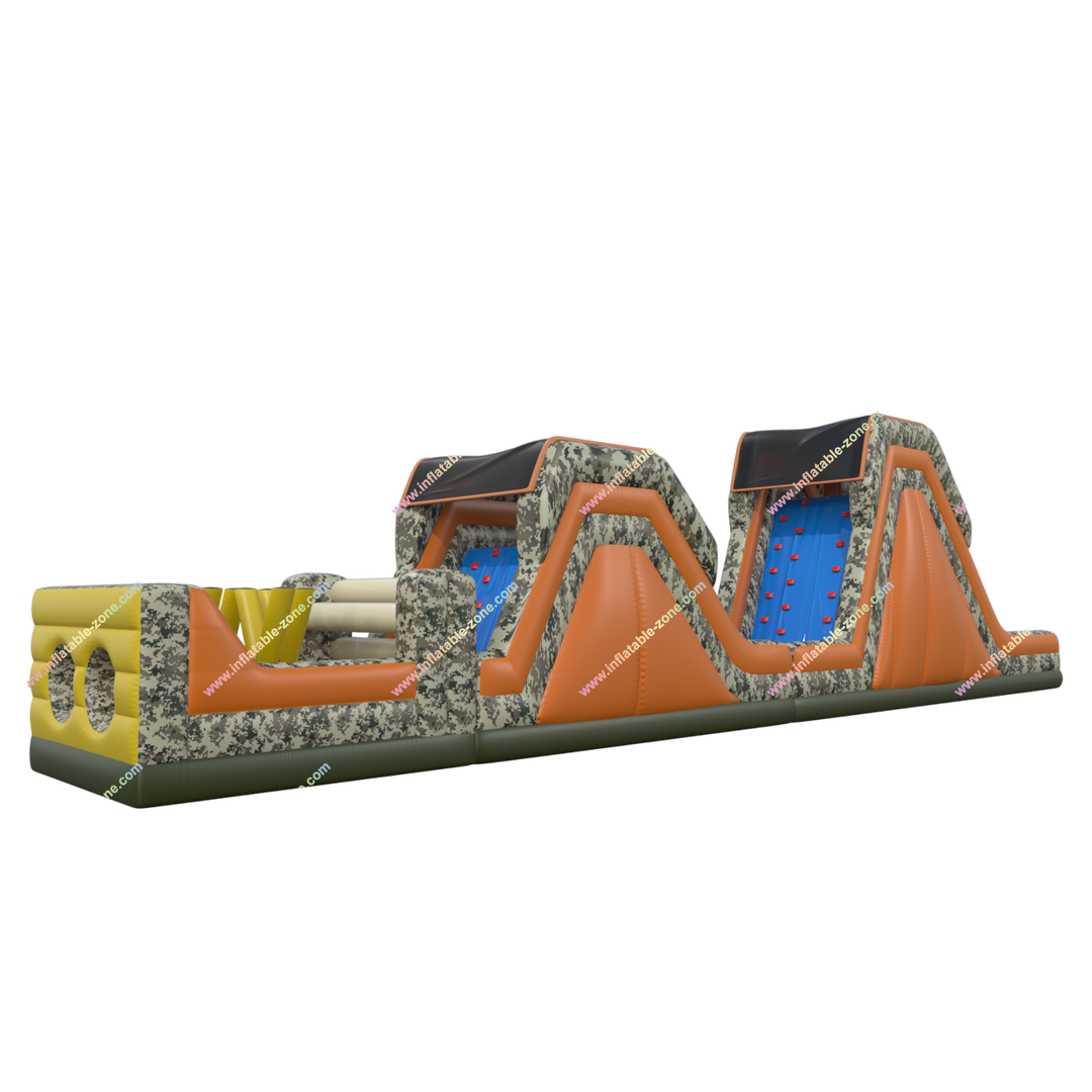 Inflatable Obstacle Course Jump House - Bouncy Boot Camp Assault Challenge