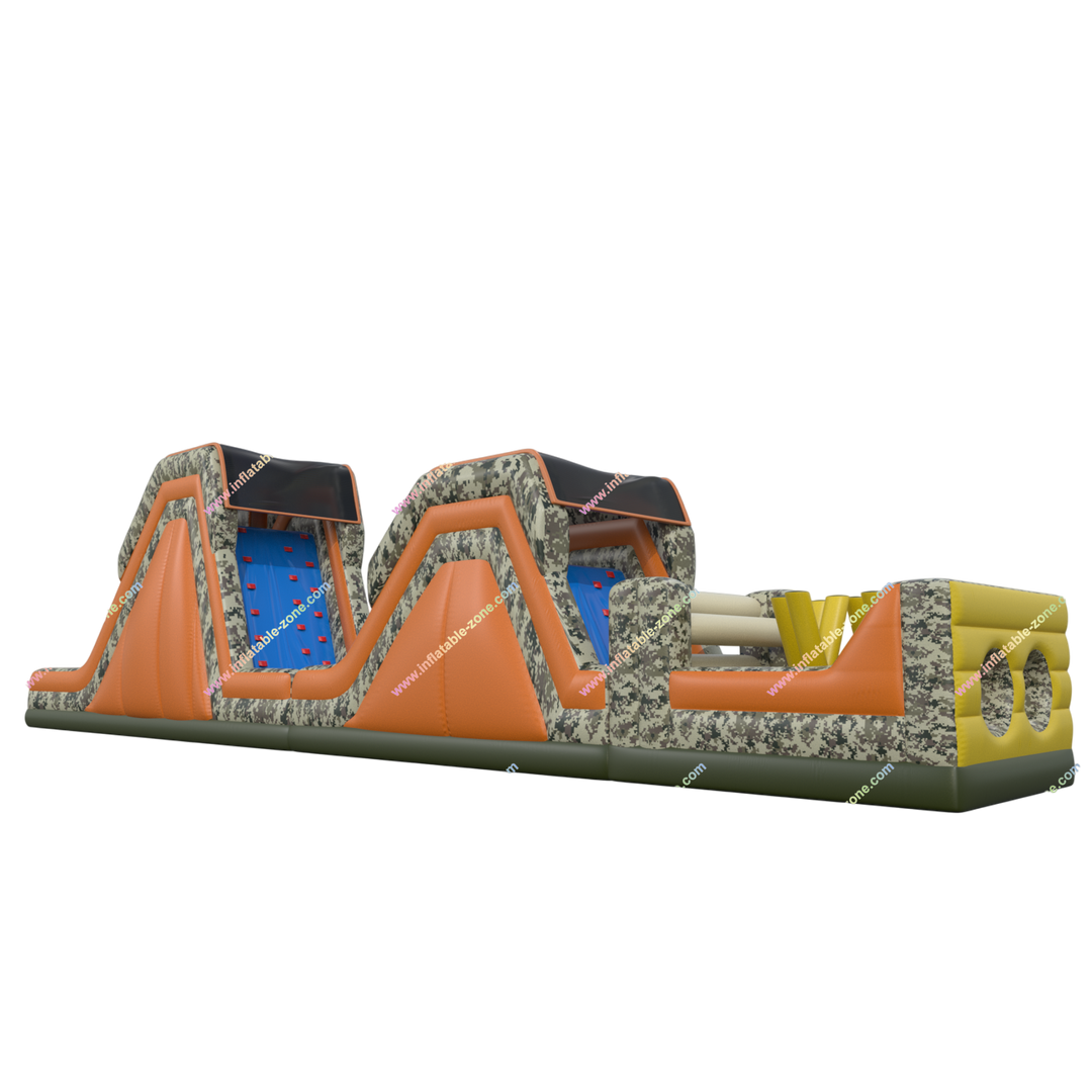 Inflatable Obstacle Course Jump House - Bouncy Boot Camp Assault Challenge