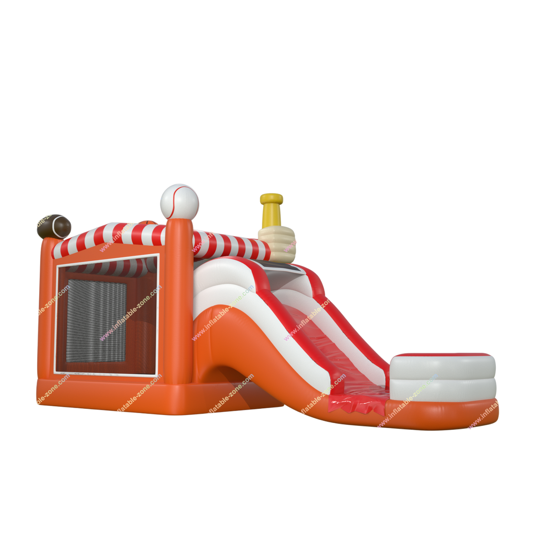 Water Slide and Bouncy Castle Combo - Inflatable Sports Party Bounce House