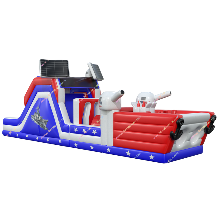 Inflatable American Battleship Obstacle Course - Outdoor Assault Theme Park