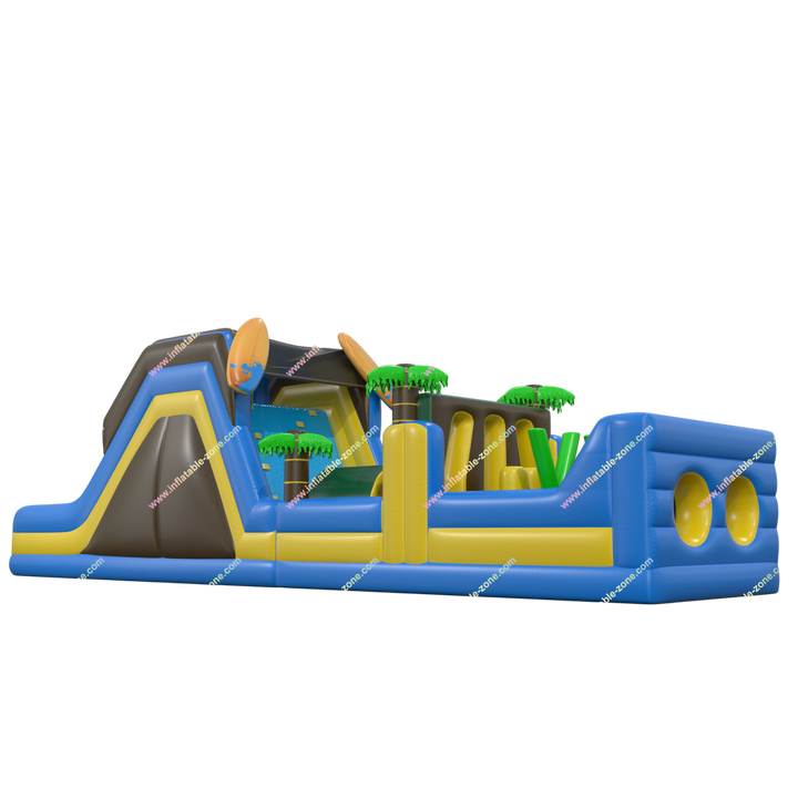 Inflatable Obstacle Course with Climb Slide - Fun Race Game for Kids