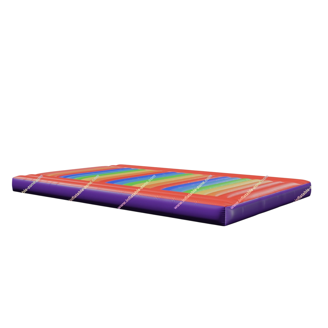 Rainbow Inflatable Jumping Pad - Large Bouncing Pillow for Kids and Adults