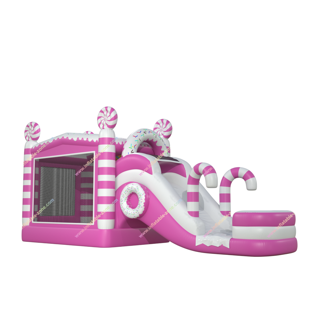 Candy Time Inflatable Water Slide Combo - Jumping House Bouncy Castle