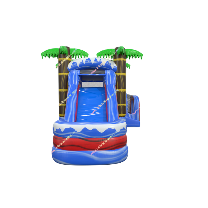 Palm Tree Bounce House with Slide - Inflatable Combo Bouncy Castle for Kids