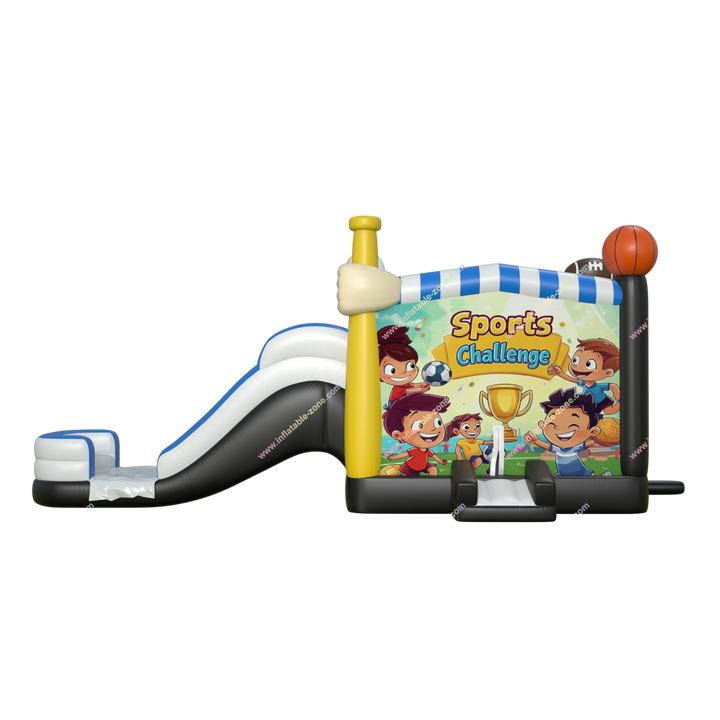 Inflatable Water Slide Bounce House Combo - Fun Jumping Castle for Sport Challenges