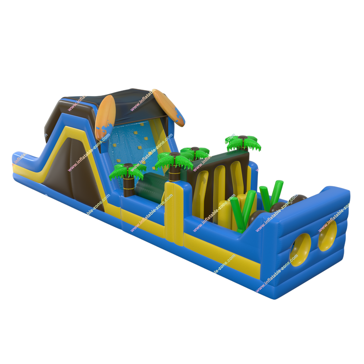 Inflatable Obstacle Course with Climb Slide - Fun Race Game for Kids