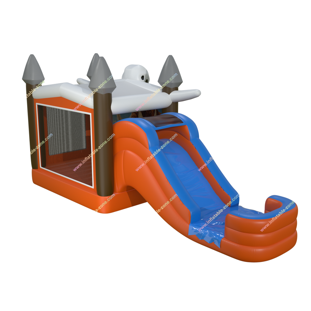 Mammoth Inflatable Bouncy Castle Water Slide  Pool Combo - DryWet Bounce House Fun