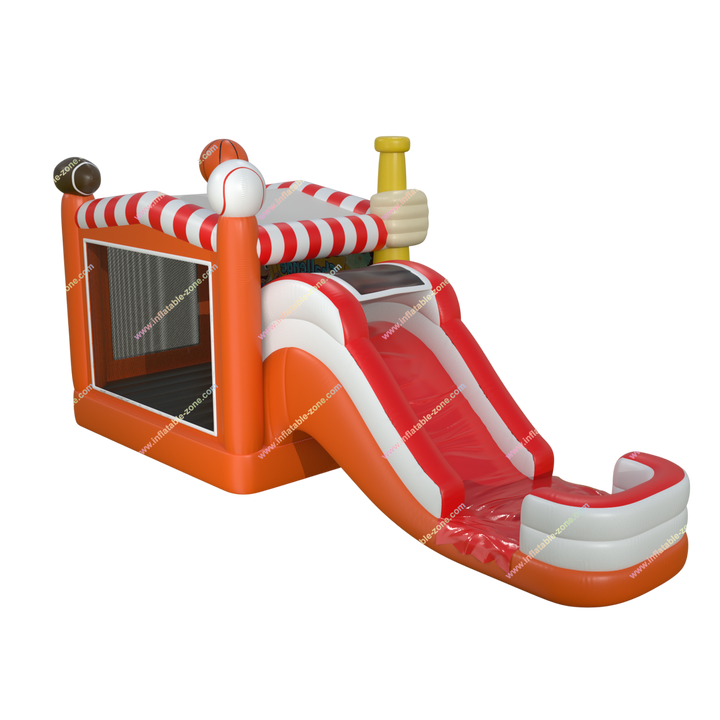 Water Slide and Bouncy Castle Combo - Inflatable Sports Party Bounce House