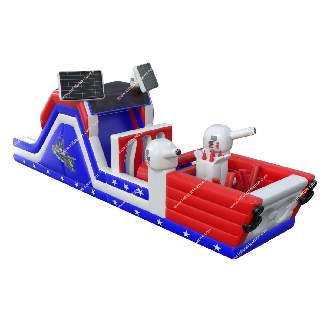 Inflatable American Battleship Obstacle Course - Outdoor Assault Theme Park