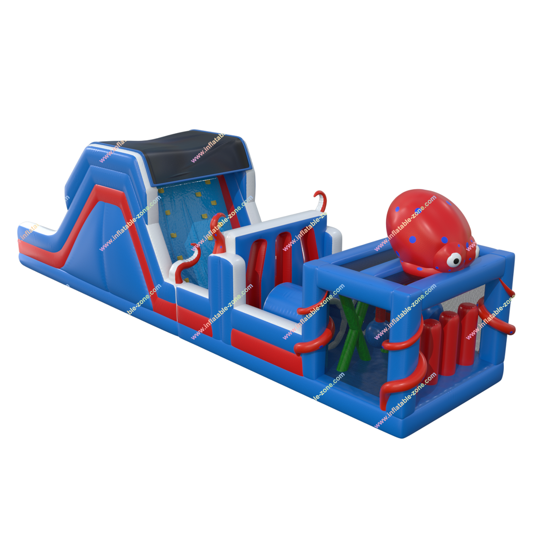 Octopus Inflatable Obstacle Course - Outdoor Fun and Challenges with Friends