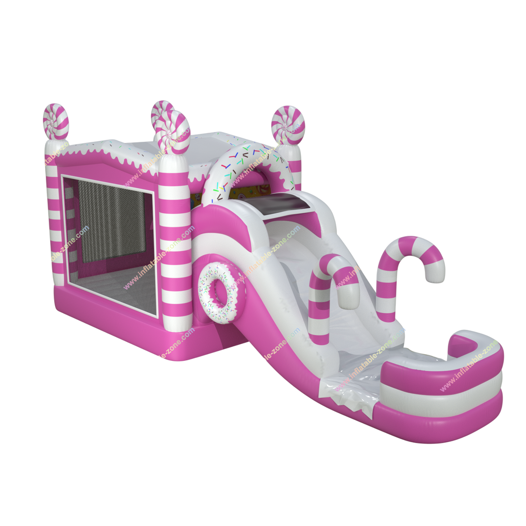 Candy Time Inflatable Water Slide Combo - Jumping House Bouncy Castle