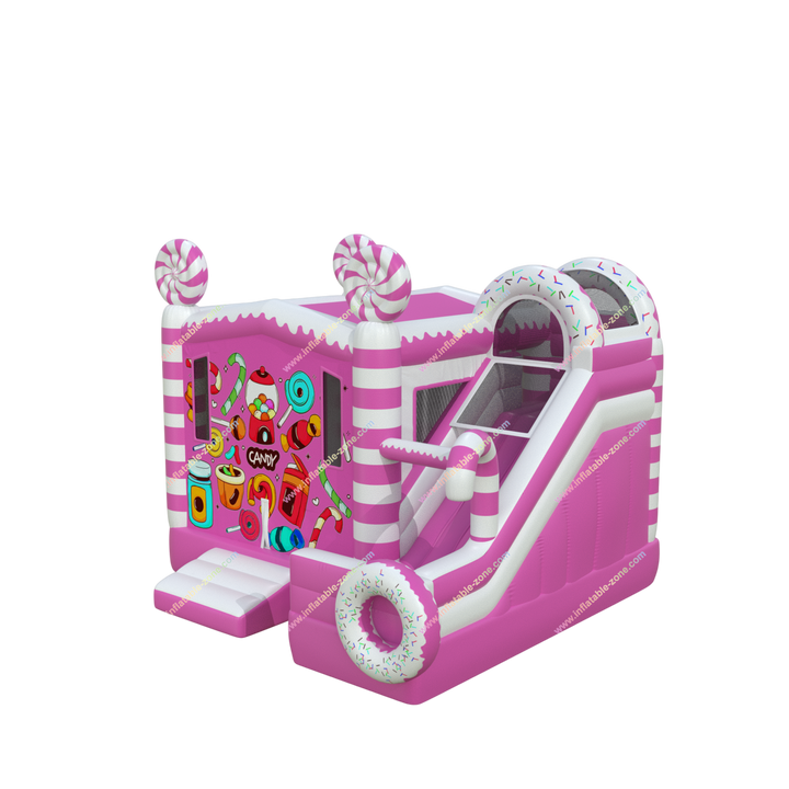 Candy Land Bounce House Combo with Slide - Inflatable Party Fun for Kids