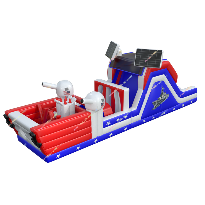 Inflatable American Battleship Obstacle Course - Outdoor Assault Theme Park